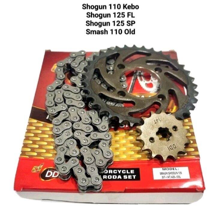 Gear Gir Paket Depan Belang Set Rantai Suzuki Shogun 110kebo Shogun 125