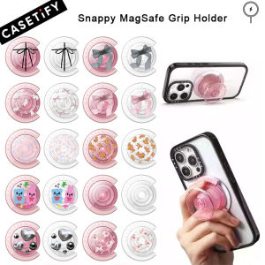 เคสโครเมียมแท้พร้อมตัวยืดมือถือคาดเอวที่ใส่แหวน MagSafe Compatible PopGrip-ที่จับโทรศัพท์พรีเมี่ยมที่เข้ากันได้กับฐานตั้งโต๊ะและติดรถยนต์