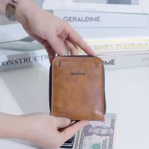 WENKEN BAGS#9007 Mens wallet multi-layers of cards slots with zipper closure good to carry for daily use leather.