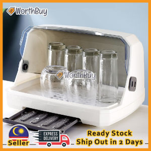 Worthbuy Multifunction Cup Drainer Kitchen Cup Shelf Storage Box With Cover Dustproof Box Bekas Cawan Cup Organizer