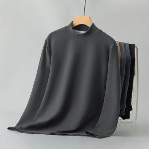 NO.TEE | Double-Faced Merino Wool Tencel Half Turtleneck Mens Base Layer