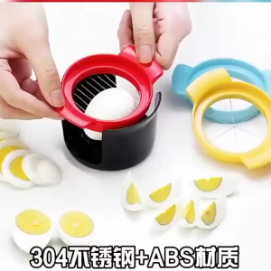 3in1 เครื่องตัดไข่ครอบกรองใส ที่ผ่าไข่ ไส้กรอก ผลไม้ ใส่บัตร อุปกรณ์ครัว