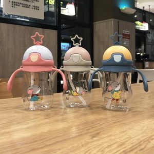BOTOL AIR MINUM ANAK BAYI CANGKIR BINTANG PEGANGAN TALI UKURAN 380 ML BPA FREE