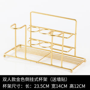 High-End Toothbrush Holder Bathroom Popular Lightweight Luxury No Punching Wall Mounted Spout Cup Storage New Model 2025