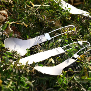 Tiartisan Titanium Foldable Cutlery (Stainless Steel Handle) Portable Outdoor Camping Tableware Hiking Folding Fork Spoon Knife