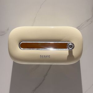 กล่องเก็บทิชชู่คุณภาพสูงกล่องทิชชู่ติดผนังในห้องน้ำสไตล์ครีมหรูหราเบาๆ