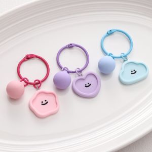 มาการองทำจากเรซิ่นรูปใบหน้าและยิ้ม1เซ็ต/ถุงอุปกรณ์เสริมที่สวยงามจี้พวงกุญแจ