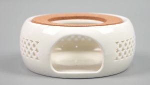 Ceramic Teapot Warmer Holder Base Hollow Ceramic Teapot Heater Base Practical Tea Coffee Water Warmer Candle Heating Base Holder