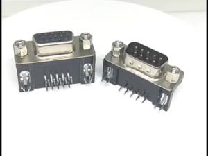 10Pcs DR9 Hole/Pin Female/Male Right Angle Welded D-Sub 9 Pin Connector RS232 Connector 90 Degree Bent Needle DR9