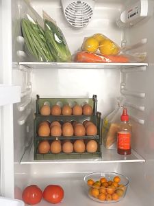 WHL 30 Egg Storage Box Three Layers Egg Rack Container Refrigerator Food Organizer Telur Kotak Storage Telur Kitchen Organizer 厨房冰箱鸡蛋收纳盒