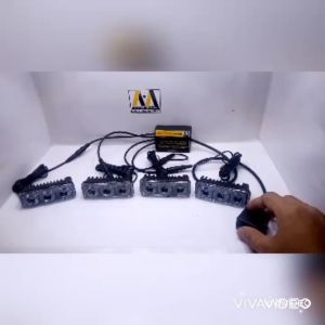 strobo 3 mata led merah mix blue ion 4 channel 11 mode nyala kedip