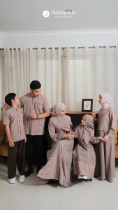 Raunapride Sarimbit Lebaran 2026 / Candani - Taupe / Fashion Muslim Terbaru