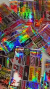 Isi 38 Lembar Sticker Racing Hologram Sticker Pack Sticker Sponsor Racing Sticker Motor Sticker Kecil2 Cocok Bukan Motor Mobil Hp Laptop Helm MD.PRC.01