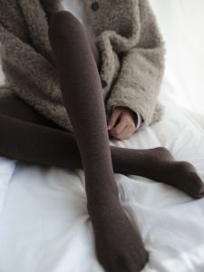 Retro Fleece Cotton Brown Thickened High Waist Ultra Soft Warm Autumn Winter Style Womens Leggings Tights Pantyhose