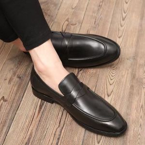 Slip-on Retro Rub Colored Business Mens Shoes British Style Easiest for Match Loafers Mens Bean Bag Spring/Summer Breathable Casual Leather Shoes