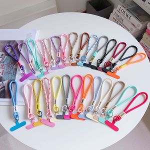 Adjustable Phone Wrist Strap Chain Fashion Simple Candy Color Mobile Phone Lanyard Universal Anti-lost Keychain Cellphone Strap