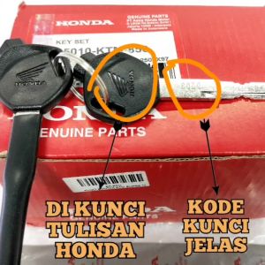 KUNCI KONTAK SET PLUS KUNCI JOK ASLI ORIGINAL HONDA AHM STOP KONTAK SUPRA X 125 KARBU BATMAN