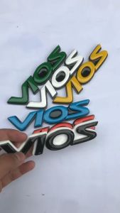 EMBLEM MOBIL VIOS VARIASI MOBIL TOYOTA DENGAN HURUF TIMBUL 3D BAHAN FIBERGLASS