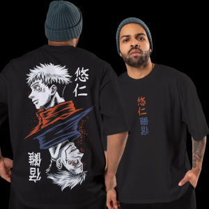 Bandai | Jujutsu Kaisen Yuji Itadori Sukuna T-Shirt Men Anime Symmetric Mirror Graphic Tee Manga Streetwear Short Sleeve Oversized Top