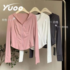 YUOO UPF50+ Women‘s UV Protection Jacket Slim Gym Yoga Shirts Outdoor Cycling Jacket Fitness Sports Tops
