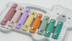 Wooden Xylophone Musical Toy for Kids - Pastel Color Educational Instrument with Handle for Toddlers