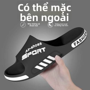 MONLEYTA | Dép nam đế PVC chống trượt chống mùi thời trang mùa hè cỡ lớn đế ngoài cao su thương hiệu cao cấp dép đi trong nhà