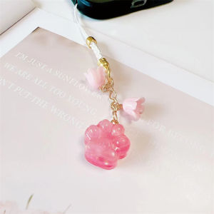 Mini Epoxy Kittens Paw Finished Cute DIY Cellphone Chain Pendant Handmade Creative Cartoon Custom Keychain