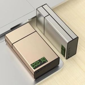 Hộp Đựng Thuốc Lá Bằng Hợp Kim Nhôm Có Khóa Hẹn Giờ Thông Minh Tích Hợp Bộ Nhớ USB Hỗ Trợ Cai Thuốc Lá