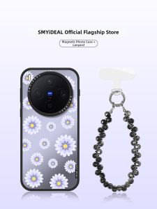 Smyideal | Magnetic Mirror Flower Purple Case