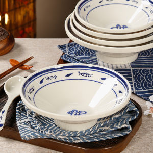 Shaanxi Old Guanzhong Oil Fried Noodles Bowl Commercial Use Melamine Special for Noodle Shop Dry Tossed Spicy Hot Pot Large Bowl