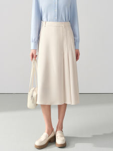 Interview Suit Skirt High Waist Pleated Commuter Professional Womens Mini Midi Maxi Skirts Formal Folded Bridesmaid Skirts