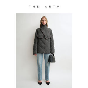 THE ARTM | Lightweight 90% White Goose Down Wool Winter Womens Short Jacket