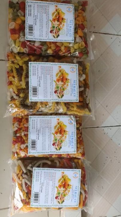 NUI DINH DƯỠNG - NUI RAU CỦ - Ống dài - gói 500g - Thực Phẩm Hoa Sen ...
