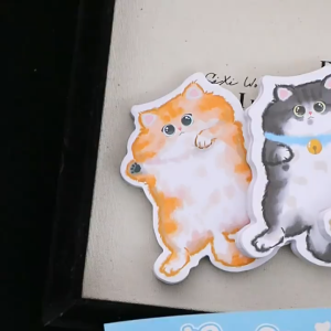 5 PACKS OR 10 PACKS  Cartoon Cat Convenience Sticker Message Memo Book Student Stationery Gift Memo Sticker Memo