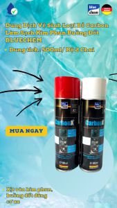Dung Dịch Vệ Sinh Loại Bỏ Carbon Làm Sạch Kim Phun Buồng Đốt BLUECHEM - CarbonX - 500ml/ Bộ 2 Chai