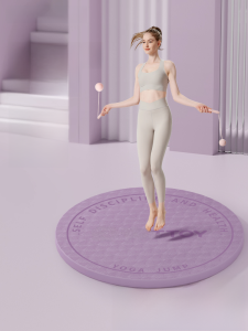 Wireless Jump Rope Shock Absorption Fitness Weight Loss Sports Mat Indoor Thickened Anti-slip Yoga Jump Rope Mat Home Use