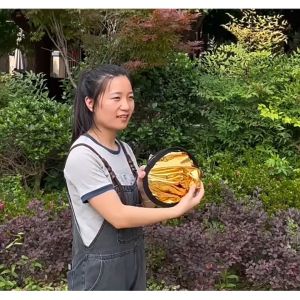 Tấm hắt sáng tròn 2 mặt đầy đủ kích thước 2 trong 1 vàng bạc CINDY