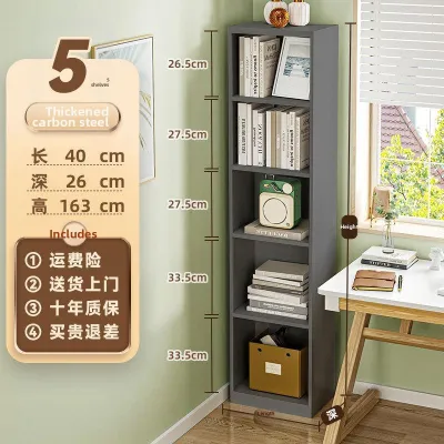 Corner Storage Bookshelf with Door Space Saving Organizer