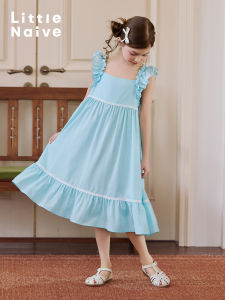 Little Naive | French Style Lace Sleeve Girls Dress