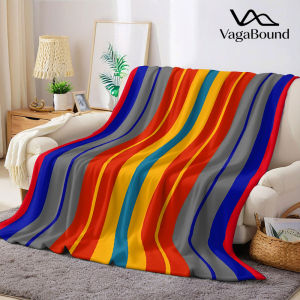 BILIBILI | Retro Stripe Flannel Blanket Warm Soft Halloween Christmas Decorative Couch Warm Cozy All-Season Gift