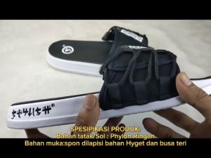 Agnia - CL Tali Distro - Sol White- Sandal Slop Distro Slipper | Sandal Pria | Sandal Wanita