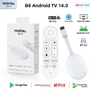 Đầu Thu Phát HDMI Không Dây Android 14.0 Mortal TV Stick Q2 Ultra BT5.X WiFi6 - Hỗ Trợ Đa Ngôn Ngữ Rockchip 3518 Cho Nội Dung HD