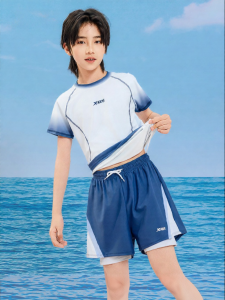 XTEP | Color Block Slimming Childrens Swimwear