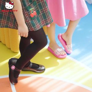 Hello Kitty รองเท้านักเรียนสีดำ สายคาดตีนตุ๊กแก ติดง่ายไม่หลุด รุ่นKTL-527