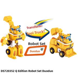 AULDEY | Super Flying Heroes Q-Style Transforming Robot Set Fire Truck Toy