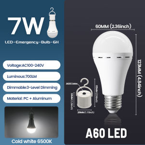 1-10PCS LED Rechargeable Bulb E27 7W 9W 12W  Emergency Light 100-240V for Home Power Outdoor Camping Failure Porch Garden Lamp