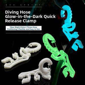 KEEP DIVING | Night Glow Quick Release Diving Hose Clamp 3 Slots