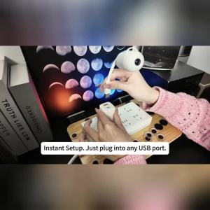WACUAAO 10-in-1 Galaxy Projector Planetarium 360° Flexible Night Light Heart Moon Saturn Zodiac Aesthetic Bedroom Decor Gift