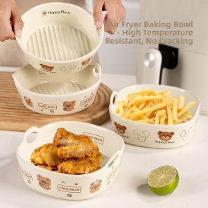 Air Fryer Microwave Oven Versatile Ceramic Baking Bowl