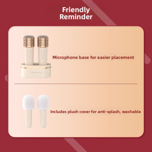 TANALAZ K79 Bluetooth Karaoke Mic Home Use Childrens Singing Sound System Integrated Handheld Microphone Set for Phones